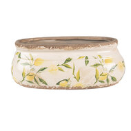 Clayre & Eef | Bloempot Binnen Geel, Beige 23x10x9 cm | 6CE1531M