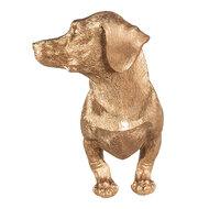 Clayre & Eef | Keukenrolhouder Hond Goudkleurig, Zwart 46x15x21 cm | 6PR3637