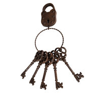 Clayre & Eef | Decoratie sleutelbos Bruin 12x6x35 cm | 6Y5422
