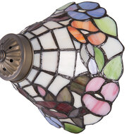 Clayre & Eef | Tiffany Tafellamp Wit, Groen, Rood 32x20x48 cm E27/max 1x60W | 5LL-5920