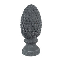 Clayre & Eef | Decoratie Beeld Dennenappel Grijs ø 13x31 cm | 6TE0473M