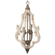 Clayre & Eef | Hanglamp Wit ø 40x79 cm E14/max 4x25W | 5LMP212