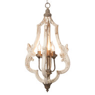 Clayre & Eef | Hanglamp Wit ø 40x79 cm E14/max 4x25W | 5LMP212