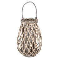 Clayre & Eef | Windlicht Grijs ø 27x40 cm | 6RO0386M