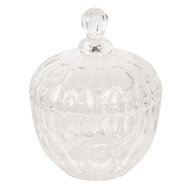 Clayre & Eef | Bonbonniere met deksel Transparant ø 14x17 cm | 6GL2832