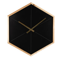 Clayre & Eef | Wandklok Zwart, Bruin 43x5x50 cm / 1xAA | 6KL0791