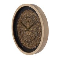 Clayre & Eef | Wandklok Zwart ø 50x6 cm / 1xAA | 6KL0793