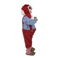 Clayre & Eef | Kerstdecoratie Kerstman Rood 16x8x28 cm | 65234