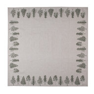 Clayre & Eef | Vierkant Tafelkleed Beige, Groen 100x100 cm | NPT01