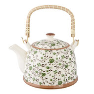 Clayre & Eef | Theepot met Filter Groen 18x14x12 cm / 700 ml | 6CETE0001