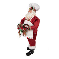 Clayre & Eef | Kerstdecoratie Kerstman Rood 16x8x28 cm | 65216