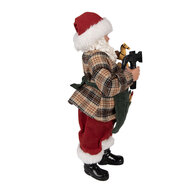 Clayre & Eef | Kerstdecoratie Kerstman Groen 16x8x28 cm | 65225