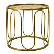 Clayre & Eef | Bijzettafel Goudkleurig ø 41x37 cm | 6Y4552