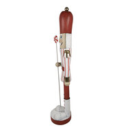 Clayre & Eef | Decoratie Beeld Notenkraker Rood, Wit 43x34x167 cm | 5Y1179