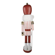 Clayre & Eef | Decoratie Beeld Notenkraker Rood, Wit 43x34x167 cm | 5Y1179