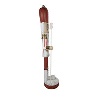 Clayre & Eef | Decoratie Beeld Notenkraker Rood, Wit 43x34x167 cm | 5Y1179