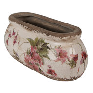 Clayre & Eef | Bloempot Binnen Roze Beige 18x7x7 cm | 6CE1603S