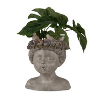 Clayre & Eef | Bloempot Binnen Grijs 22x20x26 cm | 6PR3896