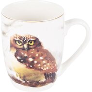 Dekoratief | Mok 'Winter Owl', porselein, 8x5x10cm | A225101