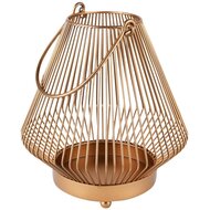 Dekoratief | Lantaarn open m/oor,pootjes, goud, metaal, 23x23x25cm | A228301