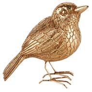 Dekoratief | Vogeltje staand, goud, resina, 15x7x12cm | A230130