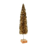 Dekoratief | Deco boom op voet, goud, pvc/hout, 12x12x50cm | A235196