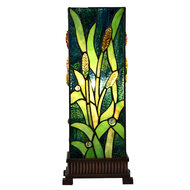 Clayre & Eef | Tiffany Tafellamp Groen 18x18x45 cm E27/max 1x60W | 5LL-6310