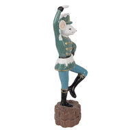 Clayre & Eef | Decoratie Beeld Muis Blauw 8x7x26 cm | 6PR3961