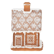 Clayre & Eef | Decoratie Huis met LED Bruin 13x13x18 cm/ 3xAAA | 6PR3974
