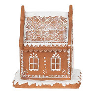 Clayre & Eef | Decoratie Huis met LED Bruin 15x12x17 cm/ 3xAAA | 6PR3975