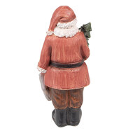 Clayre & Eef | Kerstdecoratie Beeld Kerstman Rood 17x13x40 cm | 6PR4933