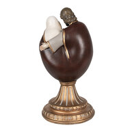 Clayre & Eef | Kerstdecoratie Beeld Kerstgroep Bruin Goudkleurig 10x10x20 cm | 6PR4943