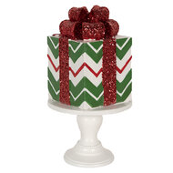 Clayre & Eef | Decoratie cadeau Groen Rood 14x14x24 cm | 6PR4905