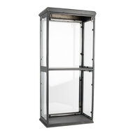 Clayre & Eef | Vitrinekast Zwart 31x21x70 cm | 50702