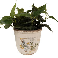 Clayre & Eef | Bloempot Binnen Beige Geel ø 18x17 cm | 6CE1607L