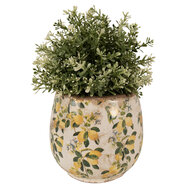 Clayre & Eef | Bloempot Binnen Beige Geel ø 15x15 cm | 6CE1608M