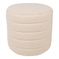 Clayre & Eef | Poef (set van 2) Beige ø 50x45 / ø 40x40 cm | 65170