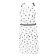 Clayre & Eef | Keukenschort Grijs, Wit 70x85 cm | CAK41