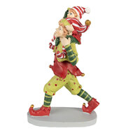 Clayre & Eef | Decoratie elf Rood 12x9x19 cm | 6PR3973