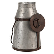 Clayre & Eef | Decoratie Melkbus Grijs Bruin 20x18x26/36 cm | 6Y5401