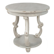 Clayre & Eef | Bijzettafel Grijs ø 66x64 cm | 5H0675