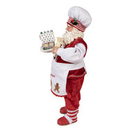 Clayre & Eef | Kerstdecoratie Kerstman Rood 16x8x28 cm | 65227