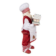 Clayre & Eef | Kerstdecoratie Kerstman Rood 16x8x28 cm | 65227