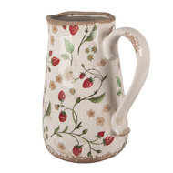 Clayre & Eef | Decoratieve Schenkkan Beige Rood 21x15x23 cm | 6CE1633L