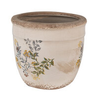 Clayre & Eef | Bloempot Binnen Beige Geel ø 16x14 cm | 6CE1607M