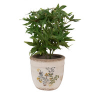 Clayre & Eef | Bloempot Binnen Beige Geel ø 16x14 cm | 6CE1607M