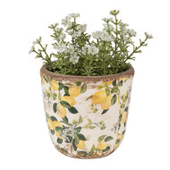 Clayre & Eef | Bloempot Binnen Beige Geel ø 11x10 cm | 6CE1609XS