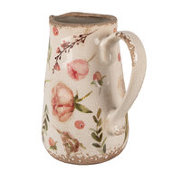 Clayre & Eef | Decoratieve Schenkkan Beige Roze 17x12x18 cm | 6CE1624M