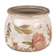 Clayre & Eef | Bloempot Binnen Beige Roze ø 12x10 cm | 6CE1625S