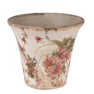 Clayre & Eef | Bloempot Binnen Beige Roze ø 13x11 cm | 6CE1627M